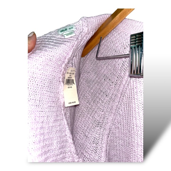 Aerie lilac pink wrap sweater nwt size Xs - Picture 6 of 8